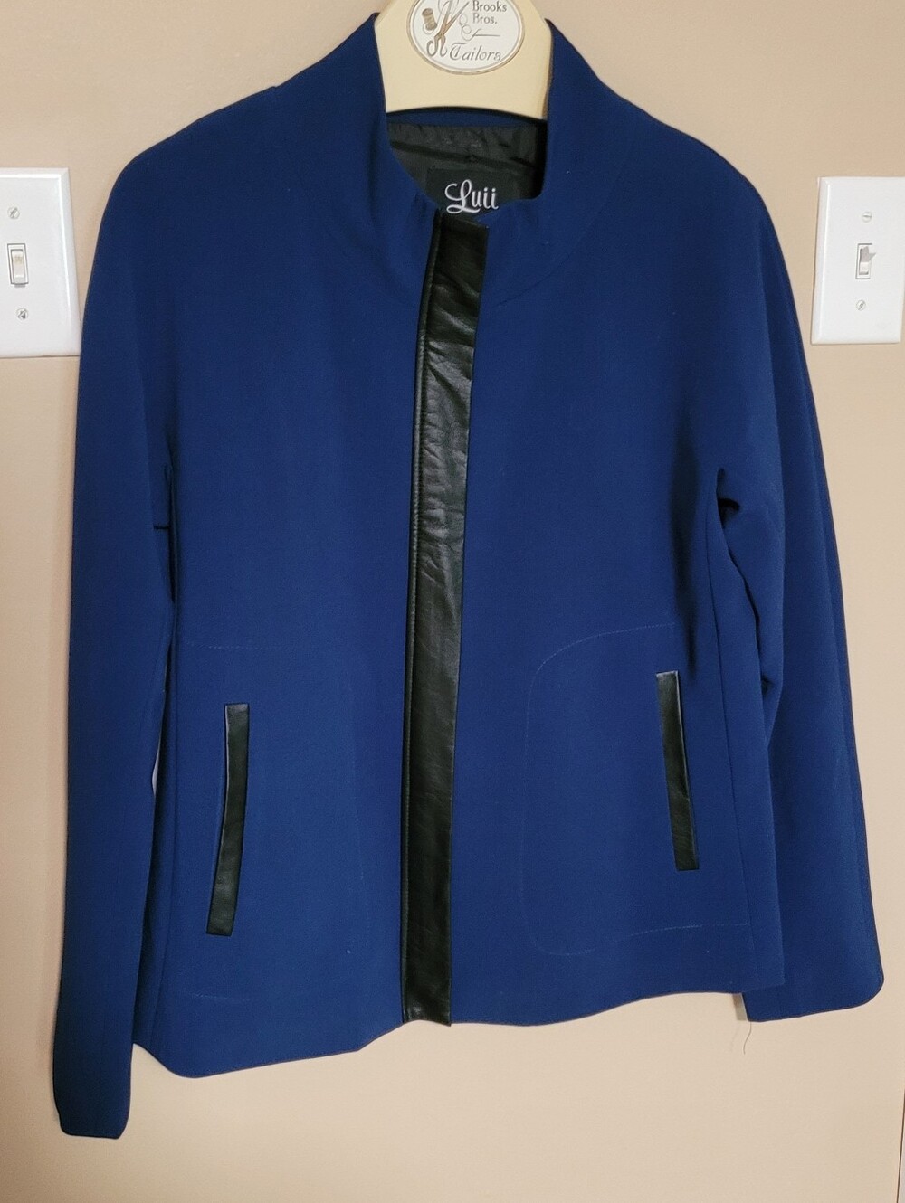 Luii  Royal Blue Jacket with Black Trim and pockets
